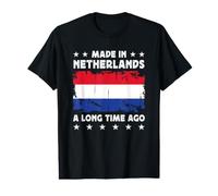 Made in Netherlands a Long Time Ago Dutch Netherlands Flag Camiseta gráfica económica