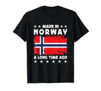 Made in Norway a Long Time Ago Proud Norwegian Norway Flag Camiseta
