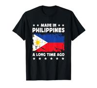 Made in Philippines a Long Time Ago Filipino Flag Camiseta gráfica económica