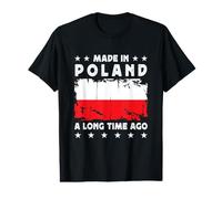 Made in Poland a Long Time Ago Proud Polish Poland Flag Camiseta gráfica económica
