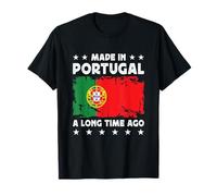 Made in Portugal a Long Time Ago Portuguese Portugal Flag Camiseta