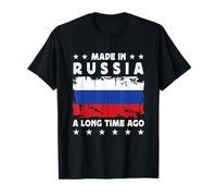 Made in Russia a Long Time Ago Proud Russian Russia Flag Camiseta