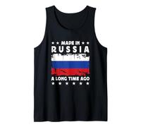 Made in Russia a Long Time Ago Proud Russian Russia Flag Camiseta sin Mangas