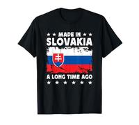 Made in Slovakia a Long Time Ago Slovakian Slovakia Flag Camiseta
