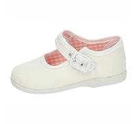MADE IN SPAIN 951 Lonas DE Tela Blanca NIÑA Zapatillas Blanco 22