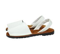MADE IN SPAIN 969 Menorquinas DE Piel Mujer Sandalias Blanco 40