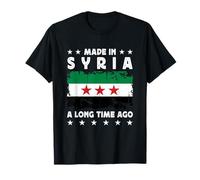 Made in Syria a Long Time Ago Proud Syrian Syria Flag Camiseta