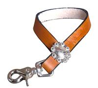 Made In The Usa 4 pulgadas Hilason piel caballo tie down Hobble Keeper atardecer herramienta de mano, Bronceado