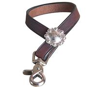 Made In The Usa 4 pulgadas Hilason piel caballo tie down Hobble Keeper atardecer herramienta de mano, Café Oscuro