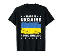 Made in Ukraine a Long Time Ago Proud Ukrainian Ukraine Flag Camiseta