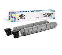 MADE IN USA TONER Contenedor de residuos premium para Kyocera Copystar P8060cdn, TASKalfa 2553ci, 3252ci, 4002i, 5002i, 5052ci, 6052ci, WT-8500 (paquete de 2, contenedores de residuos)