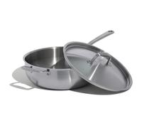 Made In Utensilios de cocina - Sartén para salsas de acero inoxidable de 5 cuartos - Revestido de acero inoxidable de 5 capas - Utensilios de cocina profesionales - Italia - Compatible con inducción