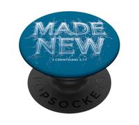 Made New in Christ Jesus: Christian Faith Baptism 2 Cor 5:17 PopSockets PopGrip Adhesivo