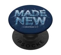 Made New in Christ Jesus: Christian Faith Baptism 2 Cor 5:17 PopSockets PopGrip Adhesivo