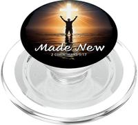 Made New in Christ Jesus: Christian Faith Baptism 2 Cor 5:17 PopSockets PopGrip para MagSafe