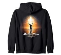 Made New in Christ Jesus: Christian Faith Baptism 2 Cor 5:17 Sudadera con Capucha