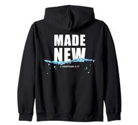 Made New in Christ Jesus: Christian Faith Baptism 2 Cor 5:17 Sudadera con Capucha