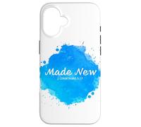 Made New in Jesus Christ, Christian Faith Baptism 2 Cor 5:17 Carcasa para iPhone 16