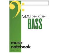 MADE OF....BASS: Manuscript Paper: Blank Sheet Music Notebook | 8,5" wide x 11" high | Designed exclusively for bassists and double bassists |103 ... pentagram paper |12 staffs pentagram per page
