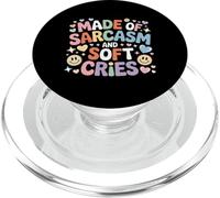 Made of Sarcasm and Soft Cries Mezcla Emocional Oscura - PopSockets PopGrip para MagSafe