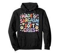 Made of Sarcasm and Soft Cries Mezcla Emocional Oscura - Sudadera con Capucha