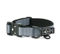 MADE TO ROAM Comfort Collar - Collar de nailon ajustable para perro con acolchado suave, hebilla de aluminio de aviación ligera, soporte para Airtag incluido, para perros pequeños, medianos y grandes