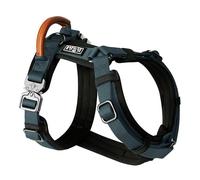 MADE TO ROAM Premium Explorer - Arnés para perro en forma de Y con nailon duradero ajustable, acolchado suave, hebillas de metal y mango de cuero para perros pequeños, medianos y grandes (Colorado
