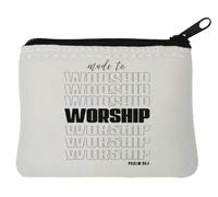 Made to Worship Psalm 95 1 - Monedero de neopreno (10 x 11 cm), color blanco, White, Talla única