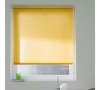 MADECOSTORE - Estor Enrollable de Tela Lisa (49 x 190 cm), Color Amarillo