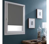 madecostore - Estor Enrollable Opaco Easy Uni Gris ratón - 70 x 190 cm - Sin Perforaciones