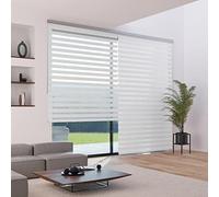 MADECOSTORE Estor Enrollable para día de Noche con Compartimento de Must, Color Blanco, 66 x 250 cm