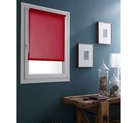 MADECOSTORE - Estor Enrollable sin perforar, 46 x 170 cm, Color Rojo