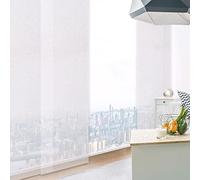 MADECOSTORE Panel japonés, con diseño de Caballo Blanco de 50 cm de Largo, 50 x 250 cm de Ancho, Color Blanco