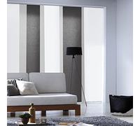 MADECOSTORE - Panel japonés con tamiz Liso (45 x 260 cm), Color Gris Oscuro