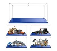 MADEHAY 3 mm Vitrina Acrílica Transparente Antipolvo,para Lego Modelo Serie 75336 75573 76125 76131 Grand Caja de Exhibición. Base Azul (1, 40x30x20cm)