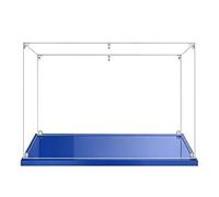 MADEHAY 3 mm Vitrina Acrílica Transparente Antipolvo,para Lego Modelo Serie 9398 21320 41450 70631 70909 Grand Caja de Exhibición. Base Azul (1, 45x25x30cm)