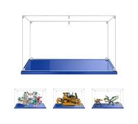 MADEHAY 3 mm Vitrina Acrílica Transparente Antipolvo,para Lego Modelo Serie Grand Caja de Exhibición. Base Azul (1, 60x40x30cm)