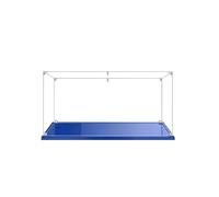 MADEHAY 3 mm Vitrina Acrílica Transparente Antipolvo,para Lego Modelo Serie Grand Caja de Exhibición. Base Azul (1, 45x25x25cm)
