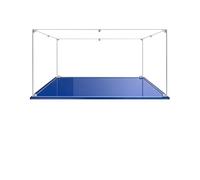 MADEHAY Vitrina Acrílica Transparente Antipolvo,para Lego Modelo Serie 10284 42052 75222 Grand Caja de Exhibición. Base Azul (1, 60x60x25cm)