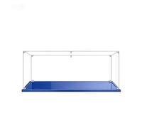 MADEHAY Vitrina Acrílica Transparente Antipolvo,para Lego Modelo Serie 10327 42056 42083 42096 42143 Grand Caja de Exhibición. Base Azul (1, 65x30x20cm)