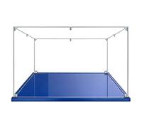 MADEHAY Vitrina Acrílica Transparente Antipolvo,para Lego Modelo Serie 21058 41313 70611 71760 71762 Grand Caja de Exhibición. Base Azul (1, 40x40x25cm)