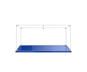 MADEHAY Vitrina Acrílica Transparente Antipolvo,para Lego Modelo Serie 21136 42182 60350 76175 75179 Grand Caja de Exhibición. Base Azul (1, 45x30x20cm)