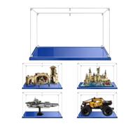 MADEHAY Vitrina Acrílica Transparente Antipolvo,para Lego Modelo Serie 42099 42158 75326 76295 76419 Grand Caja de Exhibición. Base Azul (1, 40x30x25cm)