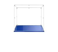 MADEHAY Vitrina Acrílica Transparente Antipolvo,para Lego Modelo Serie 43172 43225 71720 71765 76105 Grand Caja de Exhibición. Base Azul (1, 35x25x35cm)
