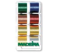Madeira Caja metálica de regalo clásica 8 x 200 m bobinas poliéster multicolor 1600