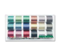 Madeira 8020 - Caja de bobinas de Hilo (18 Unidades de 200 m), Colores Variados