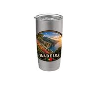Madeira Portugal Isla Funchal Paraíso Paisaje Vaso térmico de acero inoxidable de doble pared