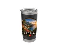 Madeira Portugal Isla Funchal Paraíso Paisaje Vaso térmico de acero inoxidable de doble pared