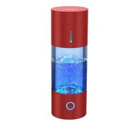 madeking Generador de Botella de Agua de Hidrógeno - Máquina Ionizadora de Agua de Hidrógeno Recargable de 400ml, Vaso de Agua de Hidrógeno de Vidrio Portátil Bueno para Viajar, Viaje, Regalo (rojo)