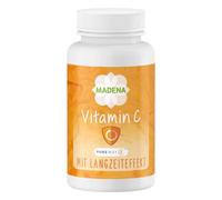 MADENA Cápsulas de vitamina C - 2000 mg dosis diaria con el patentado PureWay-C para un sistema inmunológico fuerte, con efecto a largo plazo, 120 cápsulas